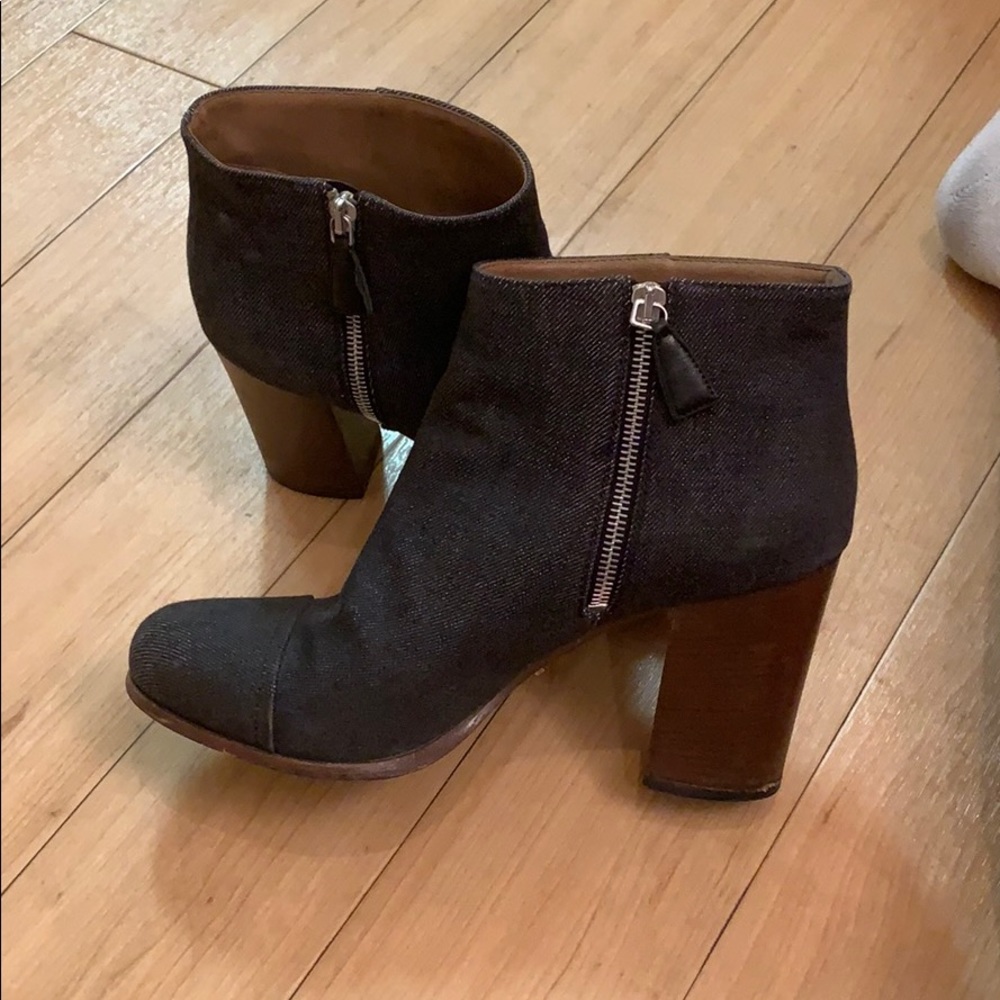 Prada denim booties